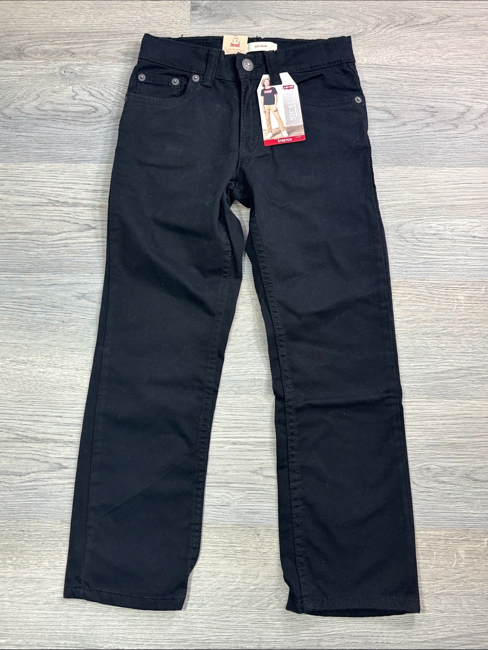 Levi's Boys 511 Slim Black Jeans -‎ size 7R NWT